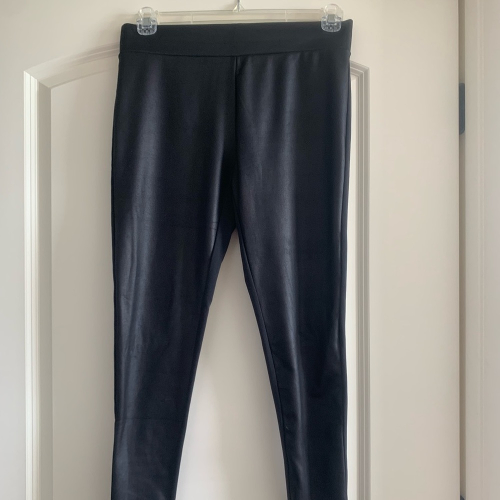 NWT Matty M Faux Leather Front Leggings Size M